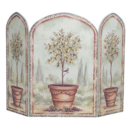 Stupell Home Décor Orange And Lemon Trees 3-Panel Decorative Fireplace Screen  43 x 0.5 x 31  Proudly Made in USA - B000UQ3M5O